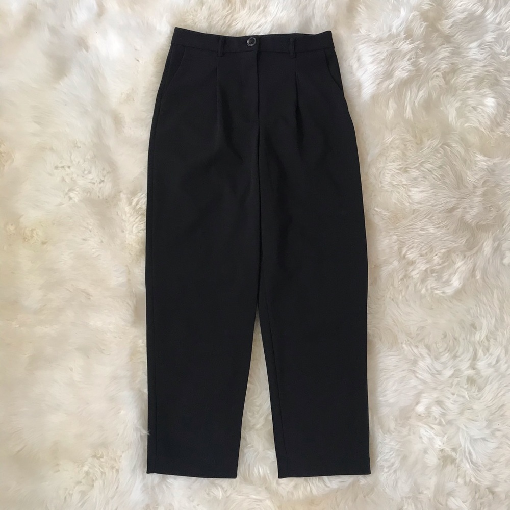 High waisted Cropped black pants